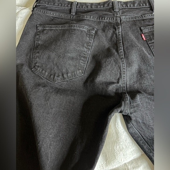 LEVI'S 501 Button Fly Mens Jeans Size W44 L32 Color Black - Picture 10 of 14